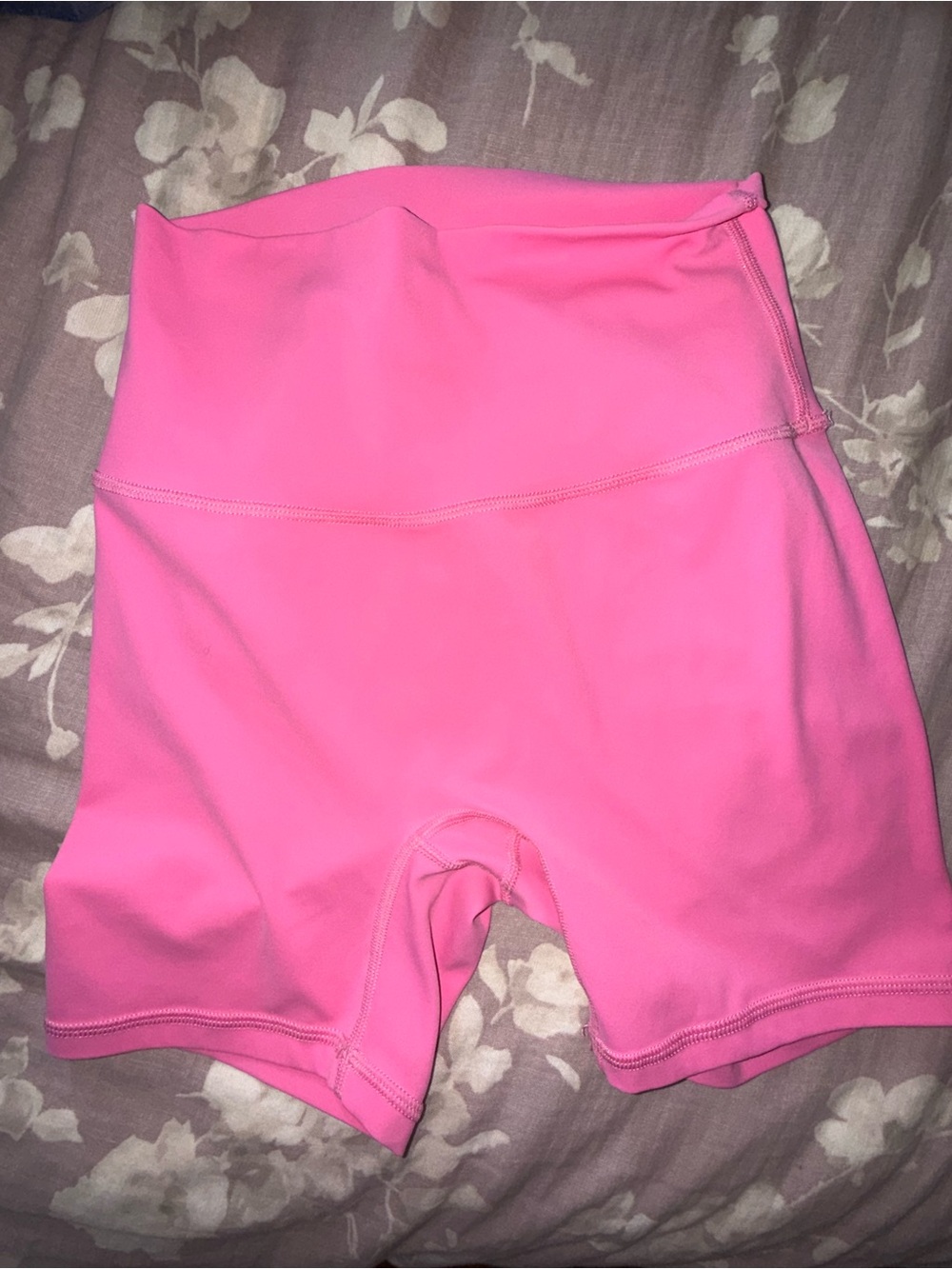 Altar'd State Neon Pink High-Rise Bike Shorts